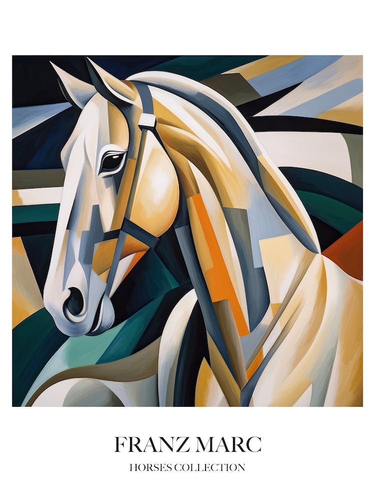 Franz Marc Inspired Horses Collection Painting 05