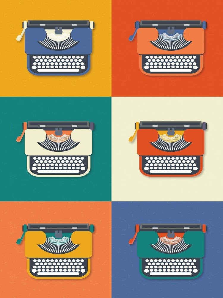Retro Typewriter Print