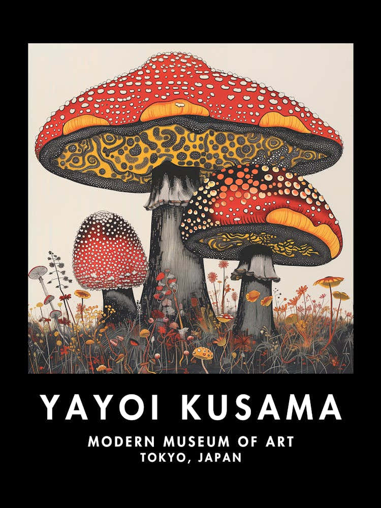 Yayoi Kusama Inspired Giant Red Cap Mushroom