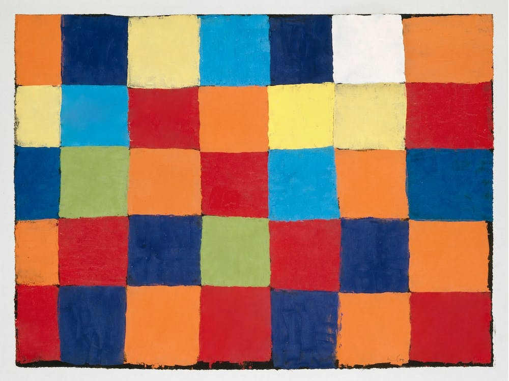 "Qu 1" Color Chart, Paul Klee