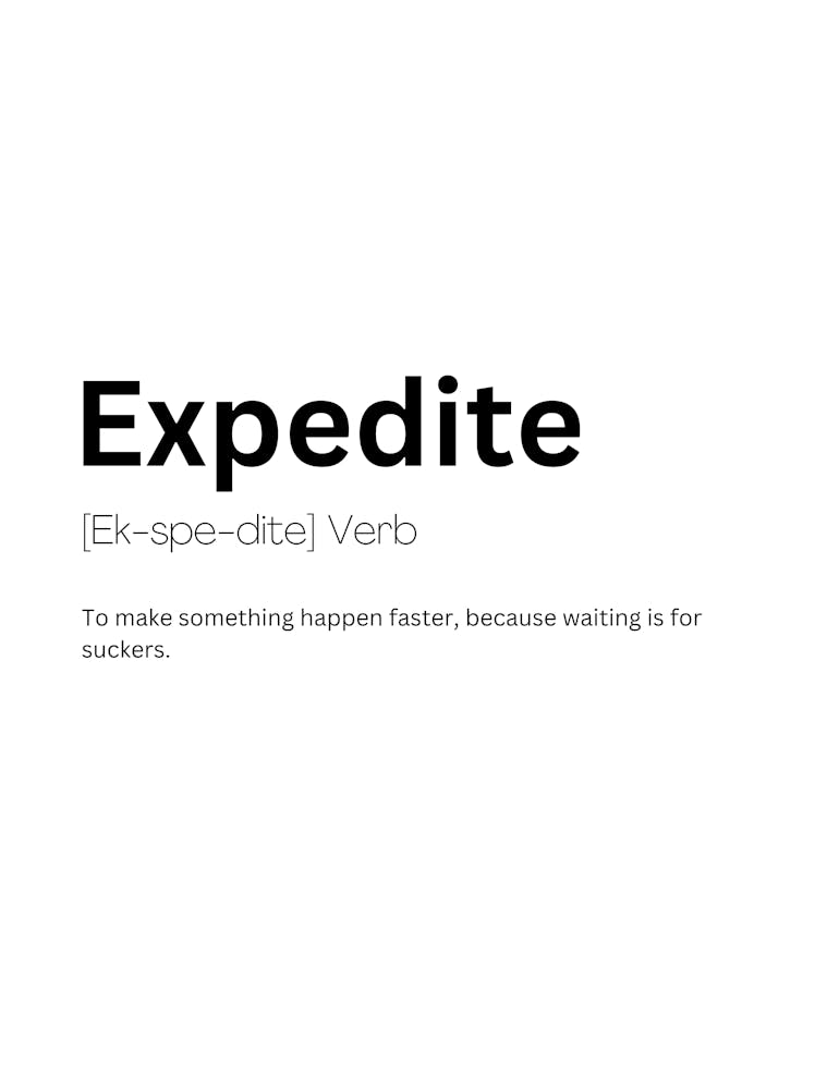 Expedite Definition Meaning