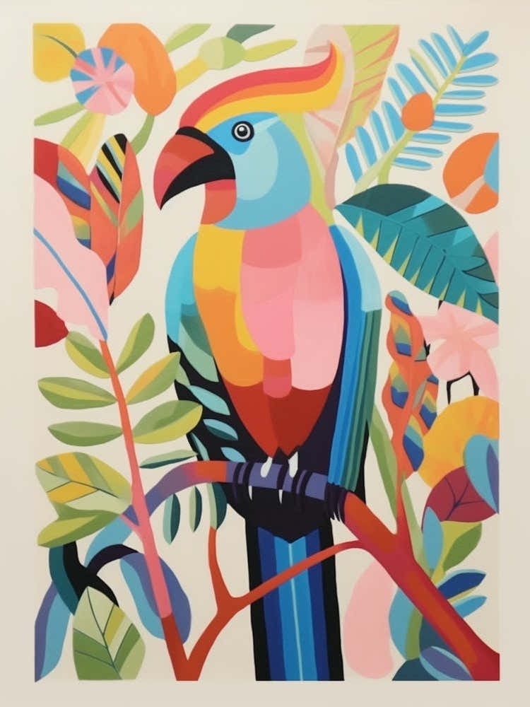 Colourful Scandi Bird Parrot 4
