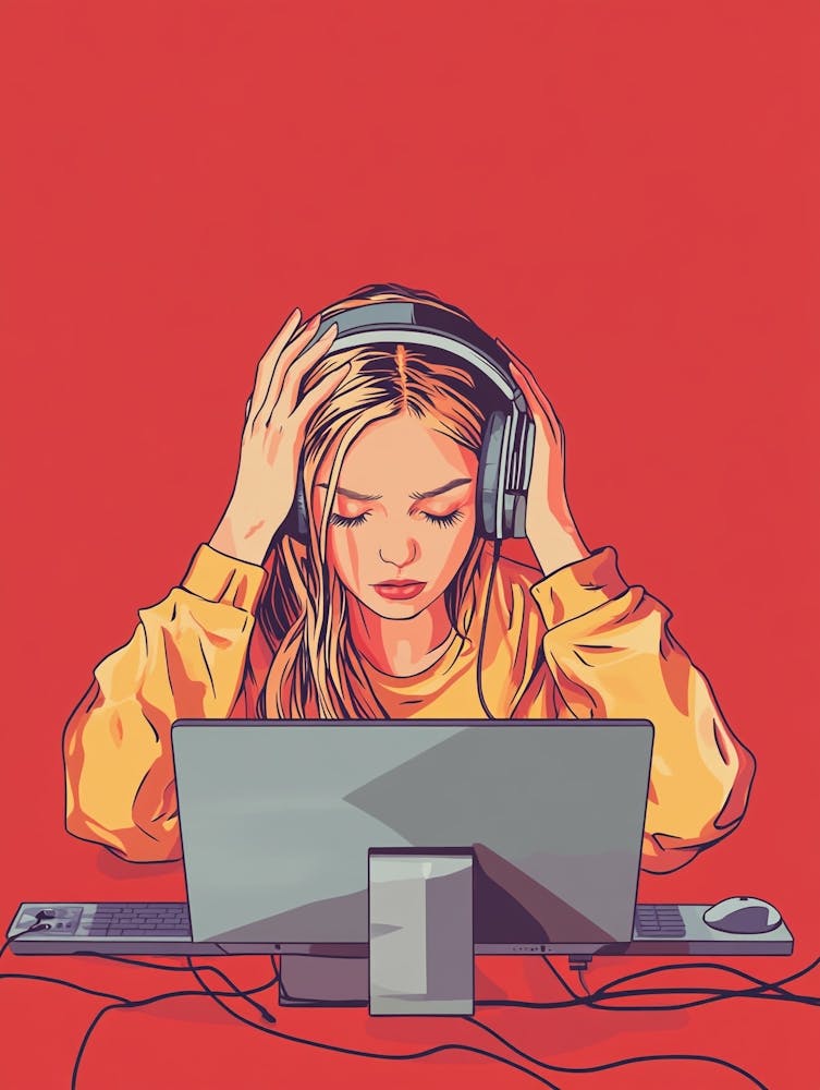 Girl Listening To Music 3
