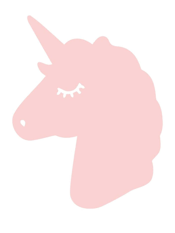 Pink Unicorn Silhouette Head