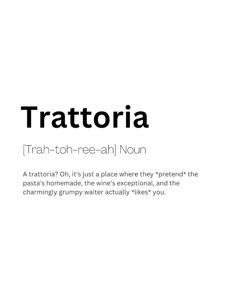 Trattoria Definition Meaning