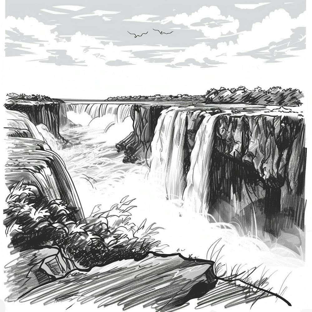 A Victoria Falls On The Zambia Zimbabwe