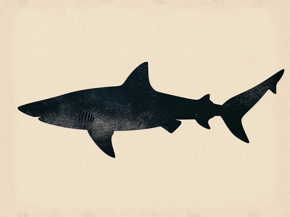 Nurse Shark Grey Silhouette 4