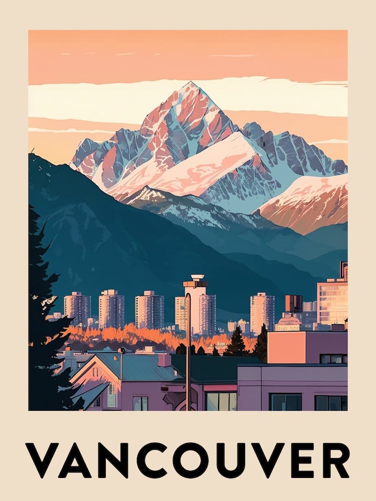 Vancouver Vintage Travel Poster