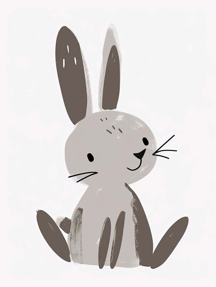 Sweet Bunny Giggles Children Prints & Kids Posters