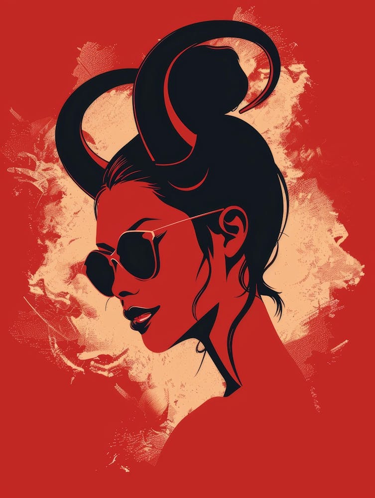 Devil Woman With Horns