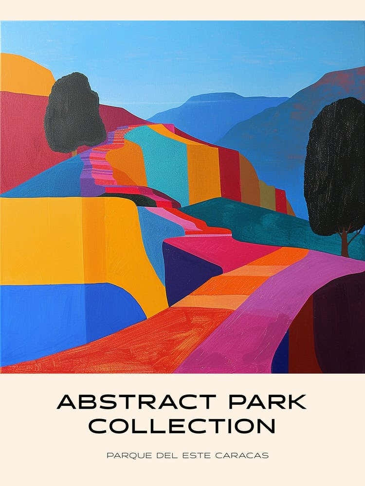 Abstract Park Collection Poster Parque Del Este Caracas Venezuela 1