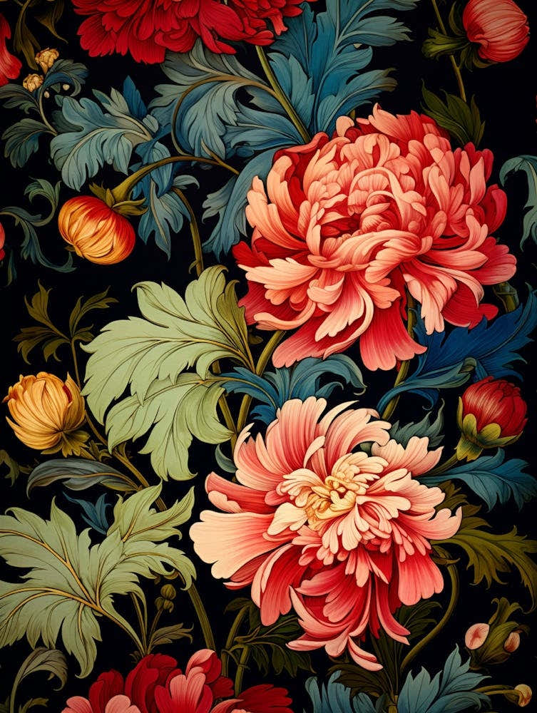 Peony Flower Pattern 1