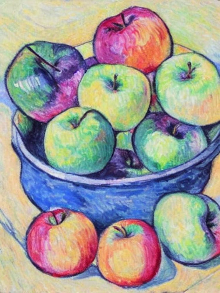 Apple Vintage Sketch Fruit