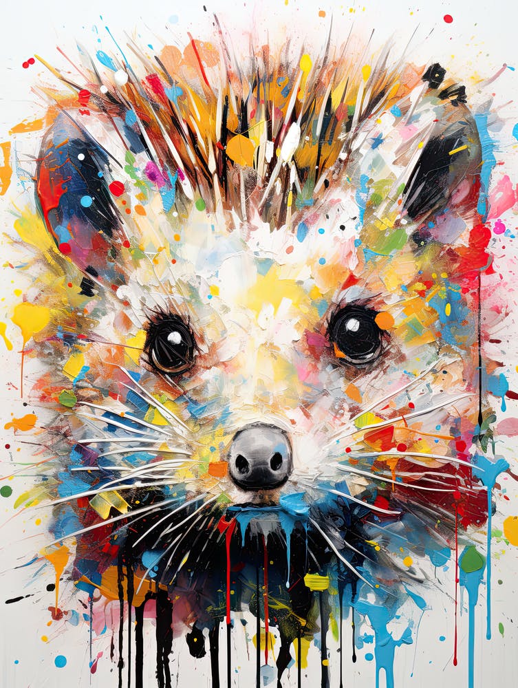 Basquiat's Influence: Hedgehog's Colorful World