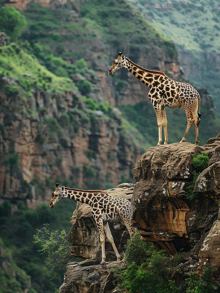 Giraffes In The Mountains 1