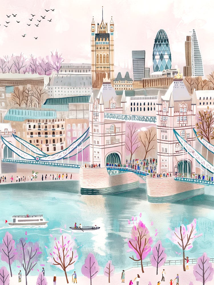 Kakalotz London Bridge With A Focus On The Iconic Stone Towers