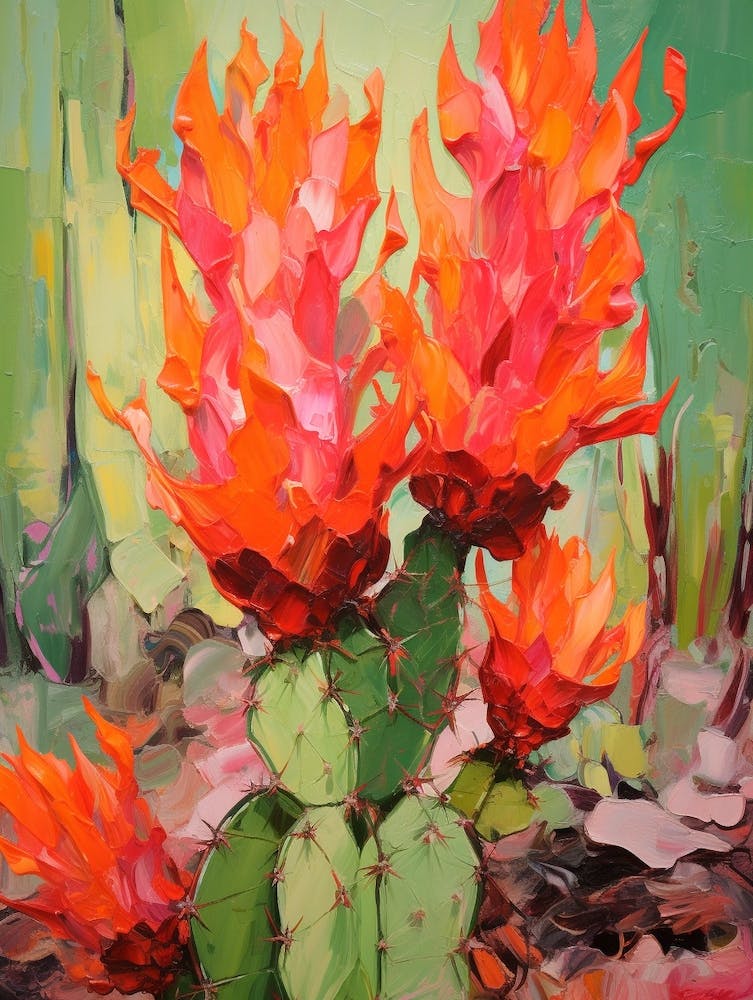 Cactus Painting Devils Tongue 2