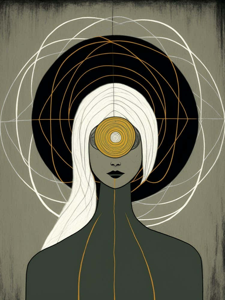 Silhouette Of A Woman Gray Tones