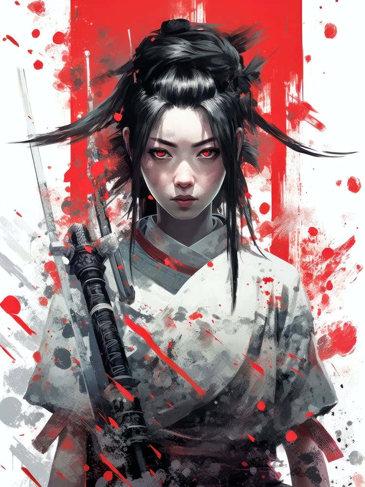 Ninja Girl Japan Art