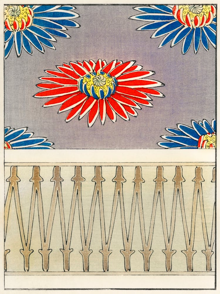Chrysanthemum Illustration, Shin Bijutsukai