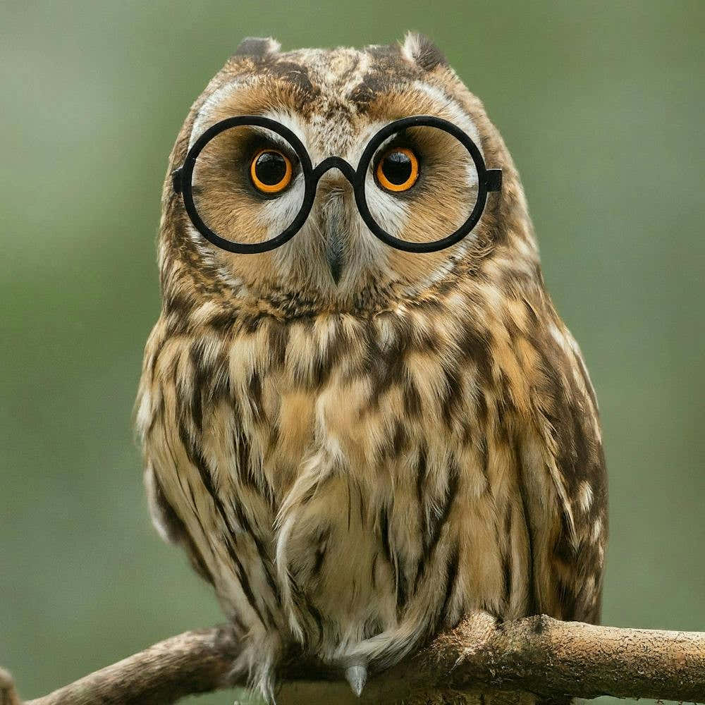 Owl With Glasses