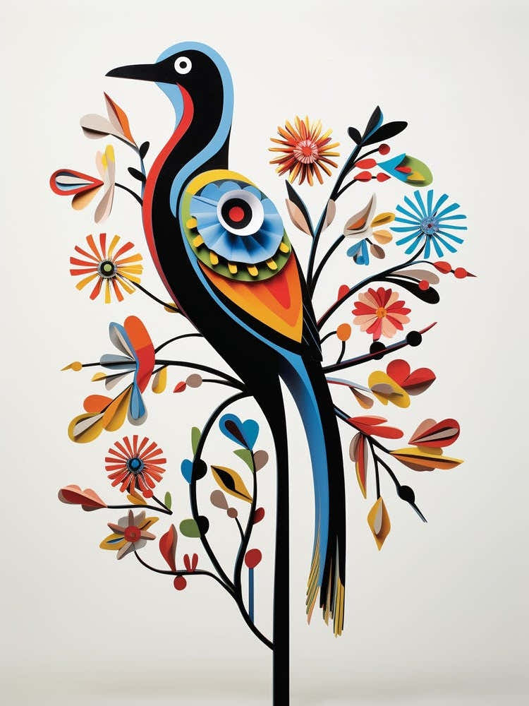 Scandinavian Bird Illustration Magpie 5