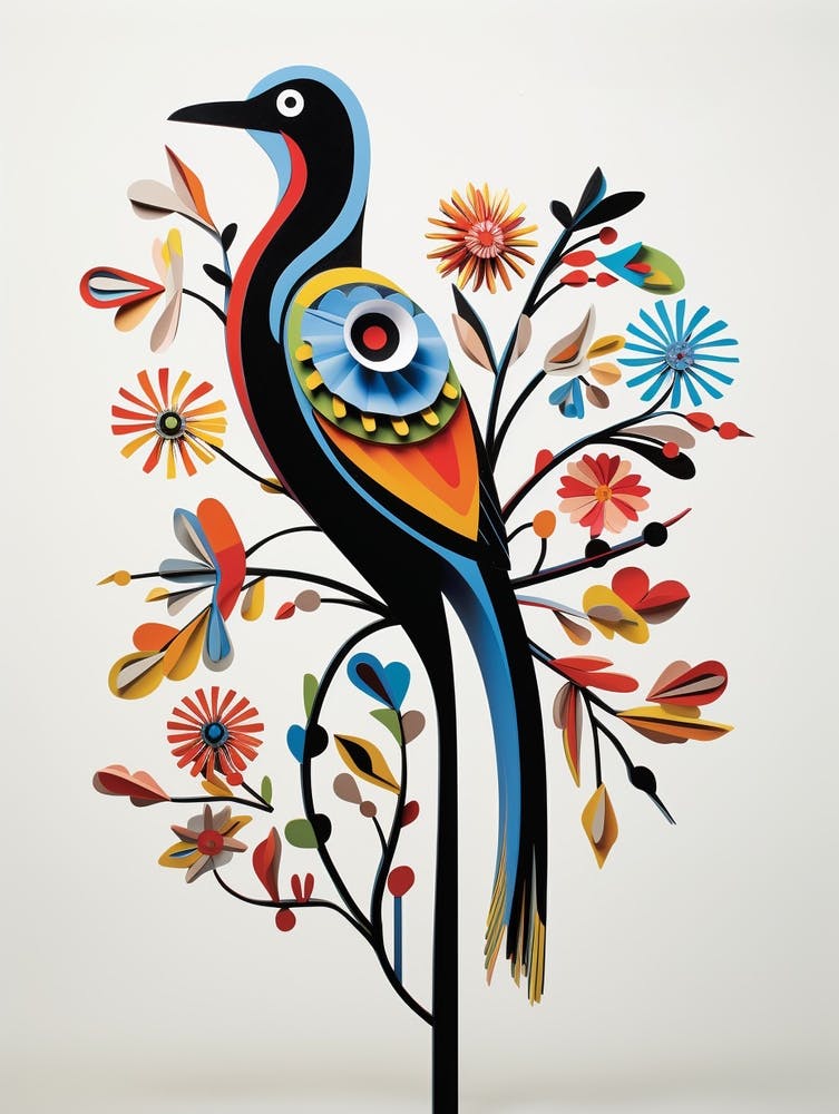 Scandinavian Bird Illustration Magpie 5