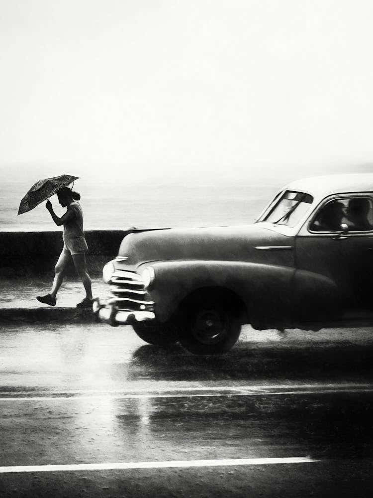 Stormy Malecon Havana Cuba