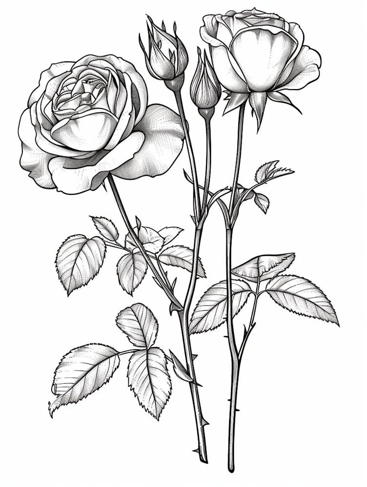 Roses Sketch 42