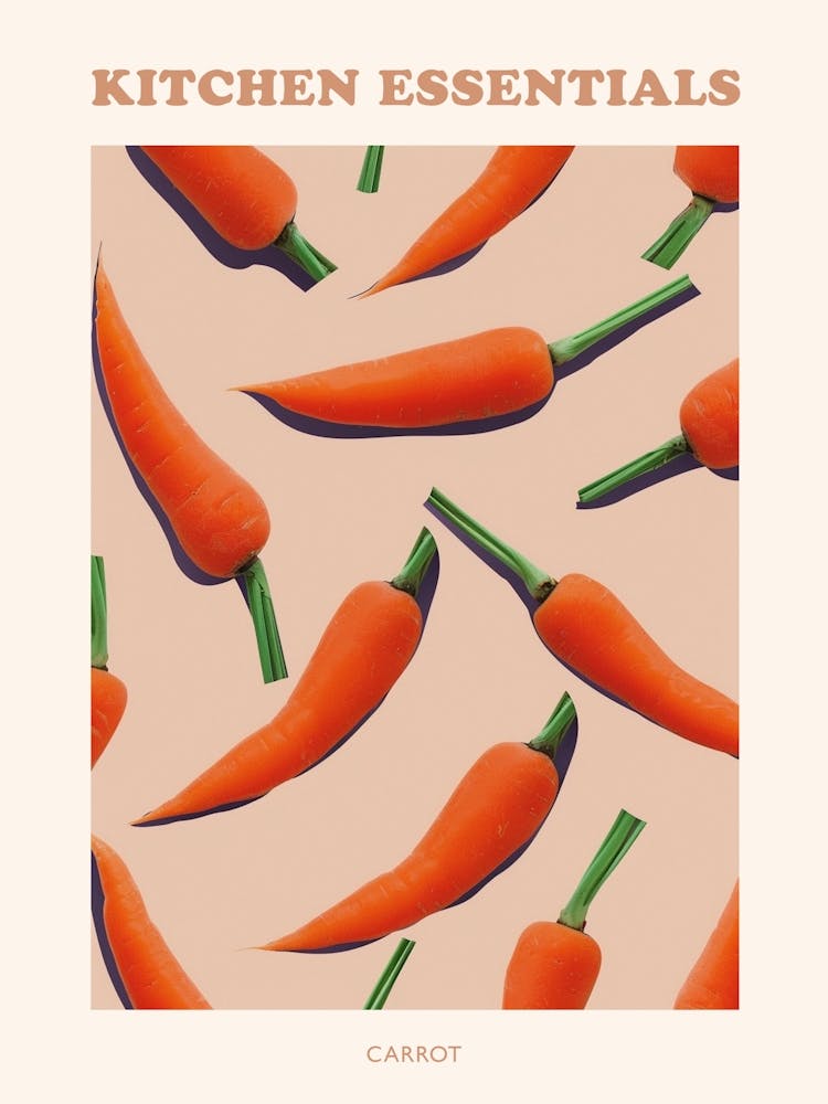 Carrots Pattern Illustration Poster 1