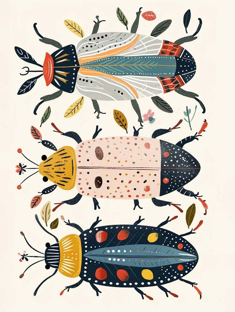 Colourful Insect Illustration Beetle 14