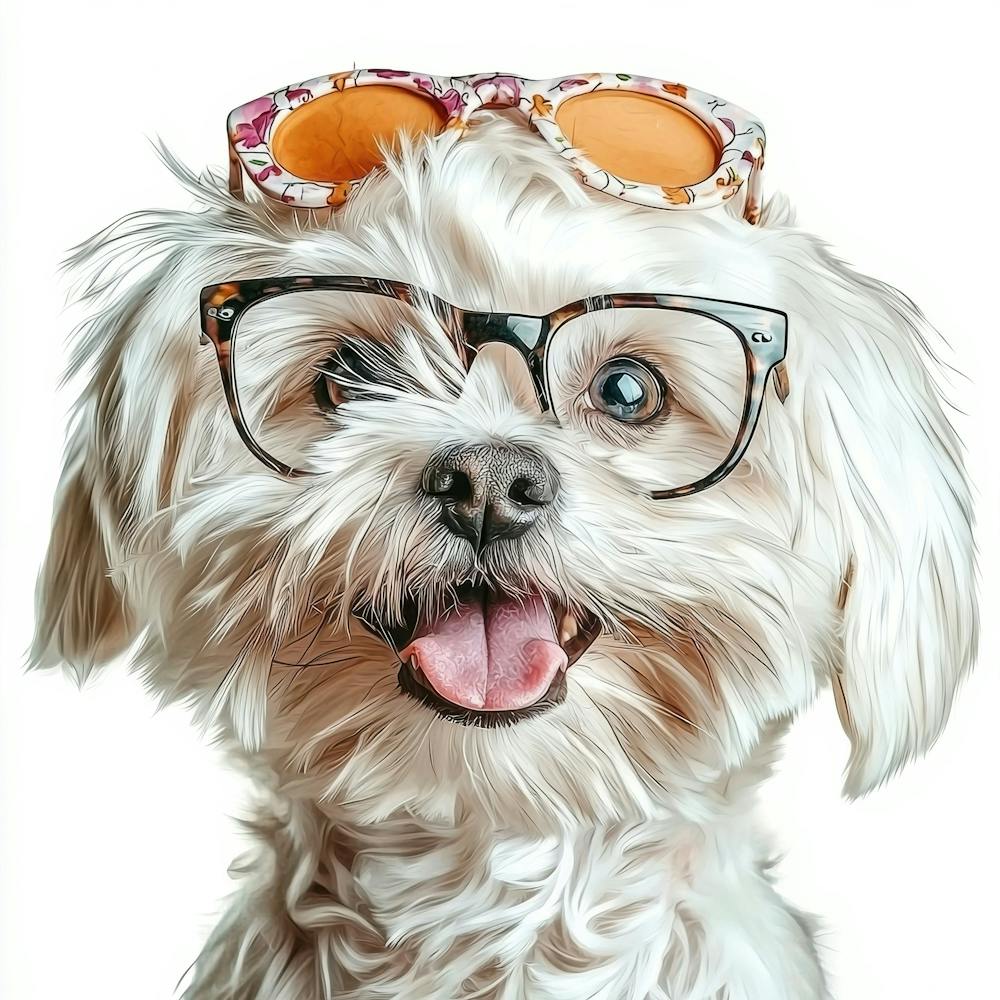 Dog With Glasses 27