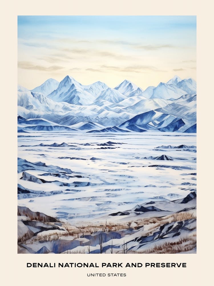 Denali National Park And Preserve United States Of America 5 Poster