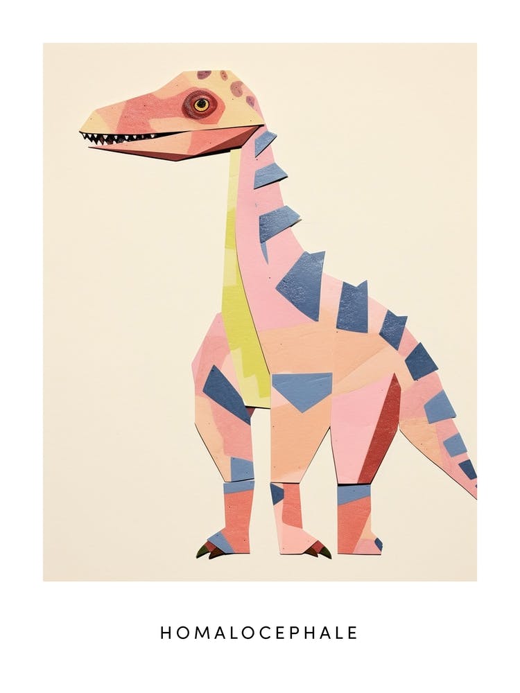 Nursery Dinosaur Art Homalocephale 3 Poster