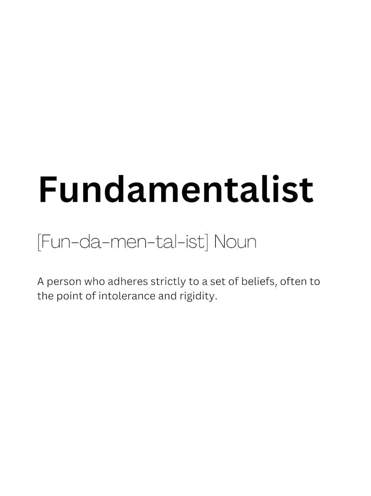 Fundamentalist Definition Meaning 1