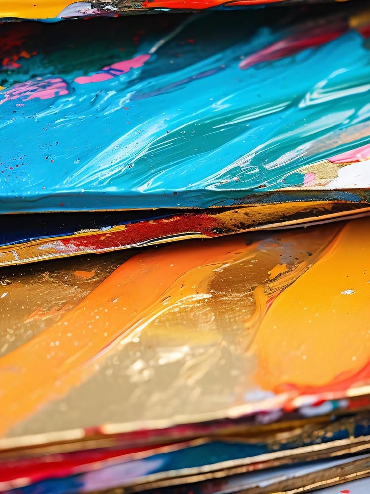 Close Up Of Paint Brushes