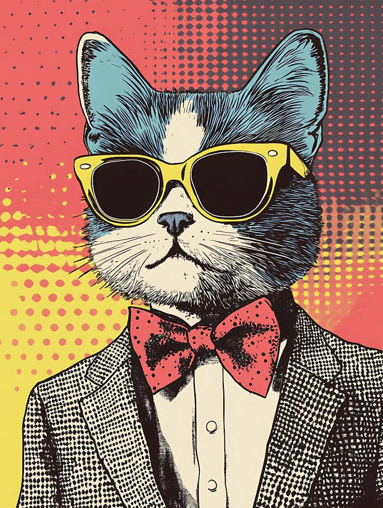 Super Cool Cat Illustration Pop 11