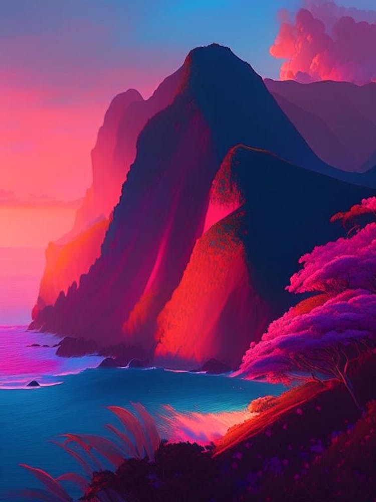 Na Pali Coast Dreamy Sunset