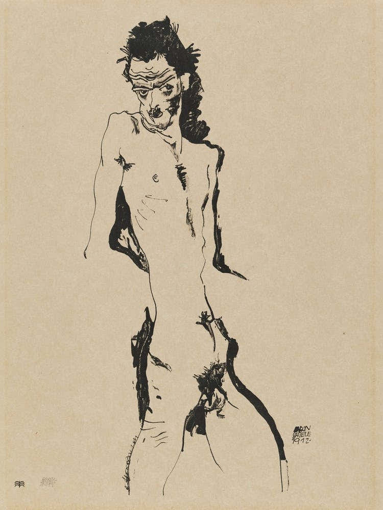 Male Nude (Self Portrait), Egon Schiele