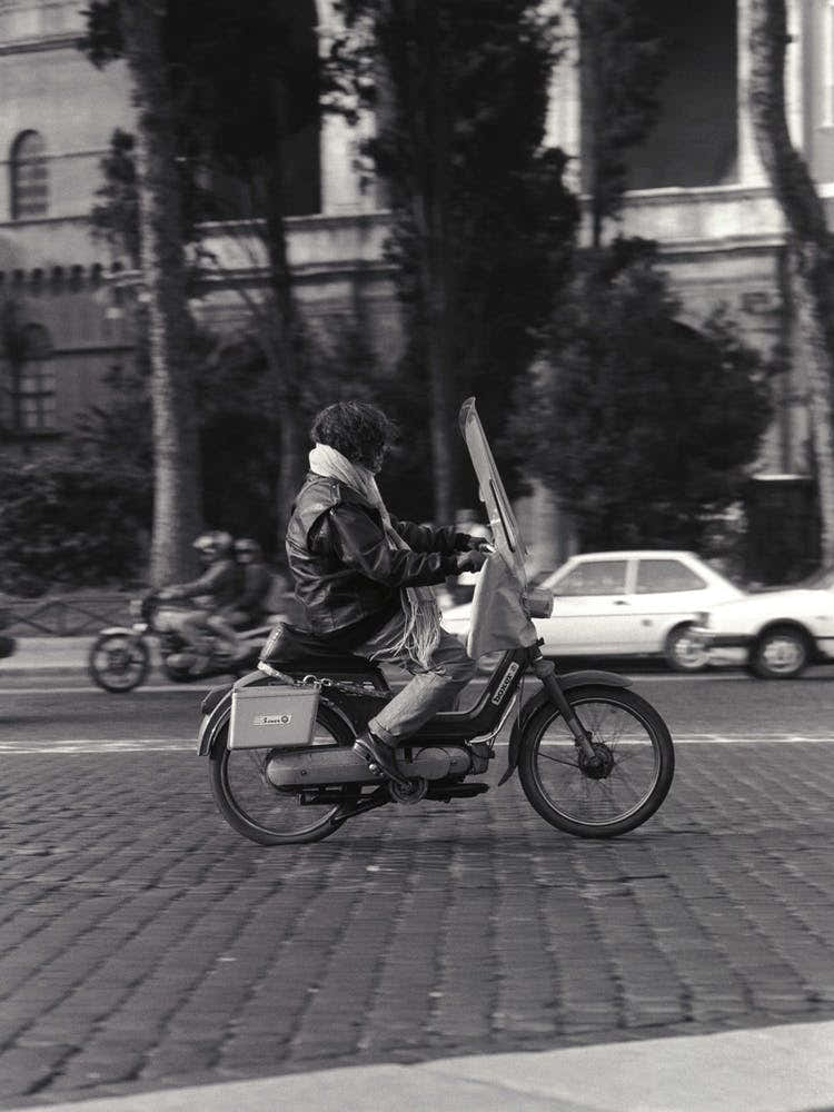 Cool Girl On A Scooter Rome Italy