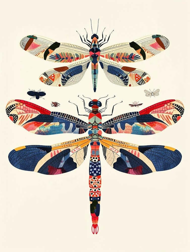 Colourful Insect Illustration Damselfly 4