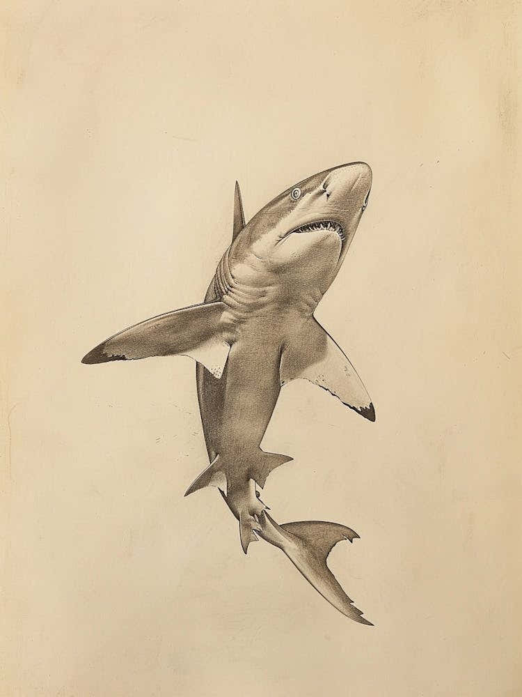 Phoebefy A Pencil Crayon Drawing Of A Shark Centred 1970prese 82322e95 B79c 4eea 8cc5 9250fa76073c 1