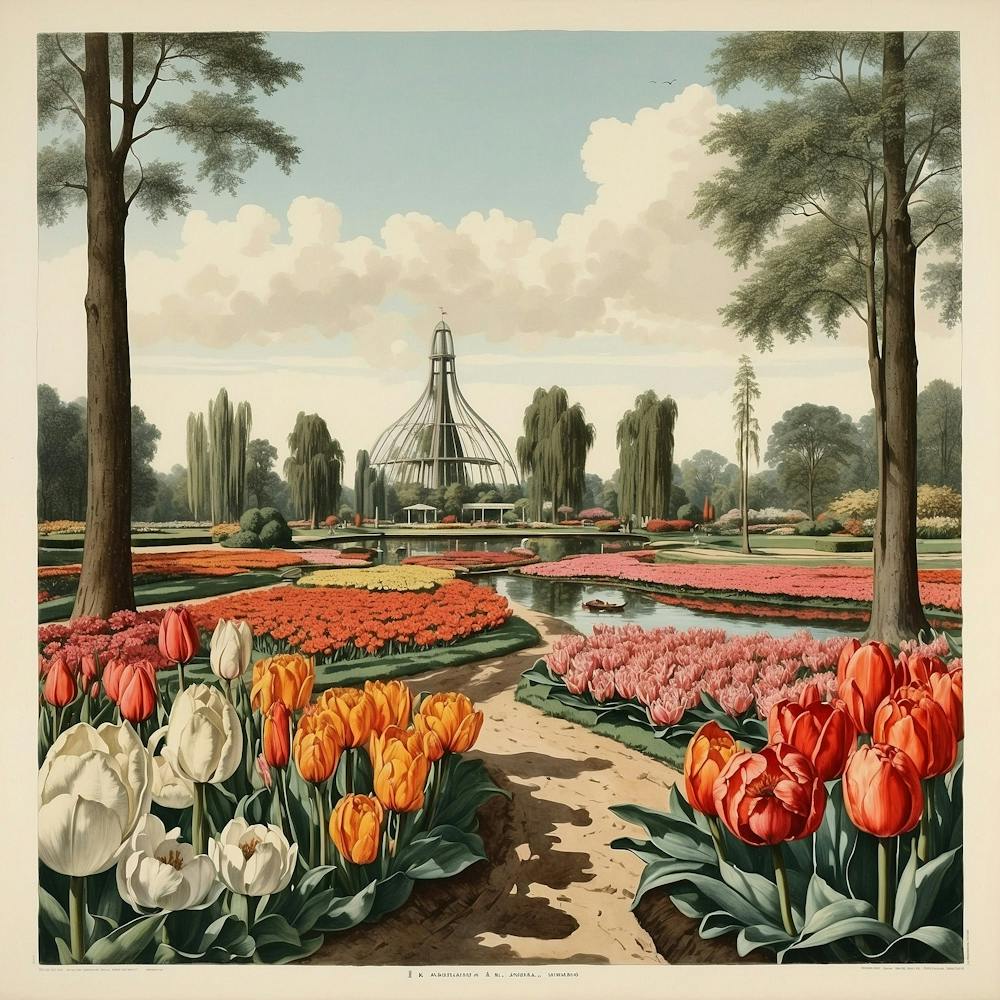 Tulips In The Garden