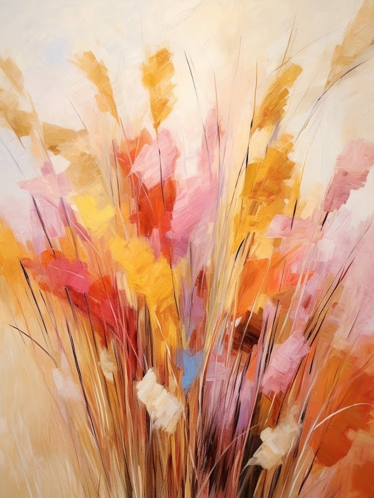 Fall Flower Painting Fountain Grass 4