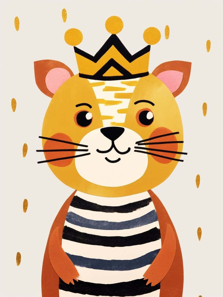 Little Tiger 1 Wearing A Crown