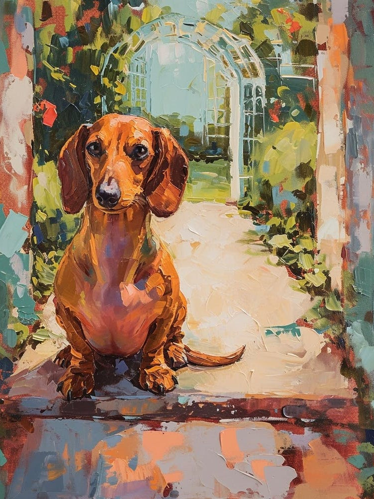 Dachshund Acrylic Painting 2