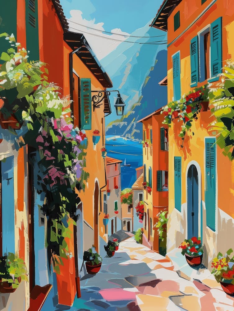 Generate Beautiful Vibrant And Modern Wall Art On Different Themes, Travel, Italy 4