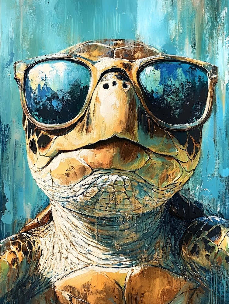 Sea Turtle In Sunglasses 5