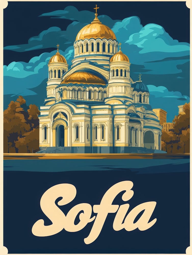 Aihrgdesign A Vintage Travel Poster Of Sofia 1