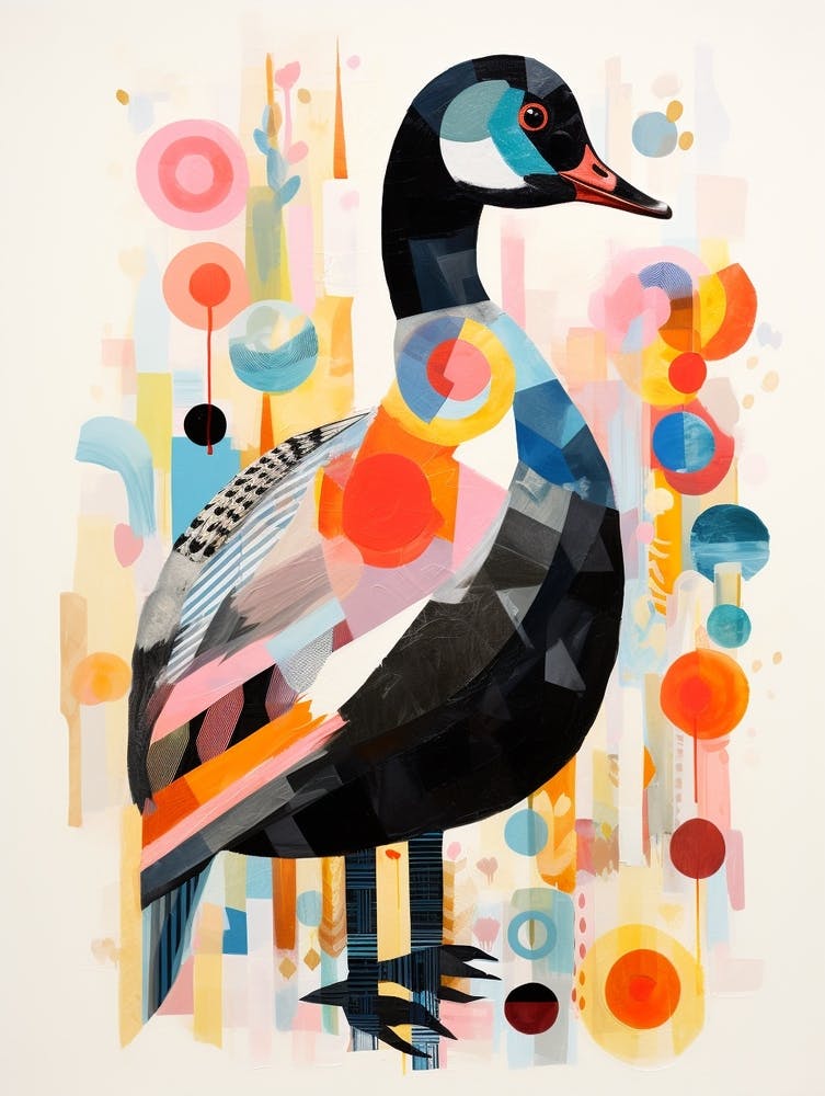 Bird Painting Collage Coot 2